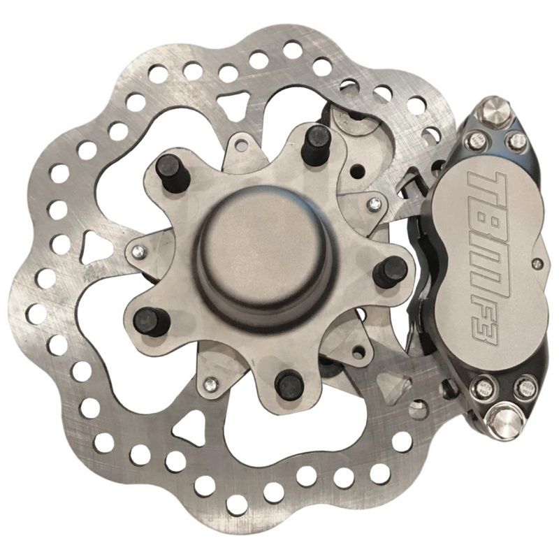 AFCO / Santhuffs / Menscer(Mono-Twin Tube) Strut Medium Duty 4 Piston Front Brake Kit (5 on 4.50 Hub Mount)