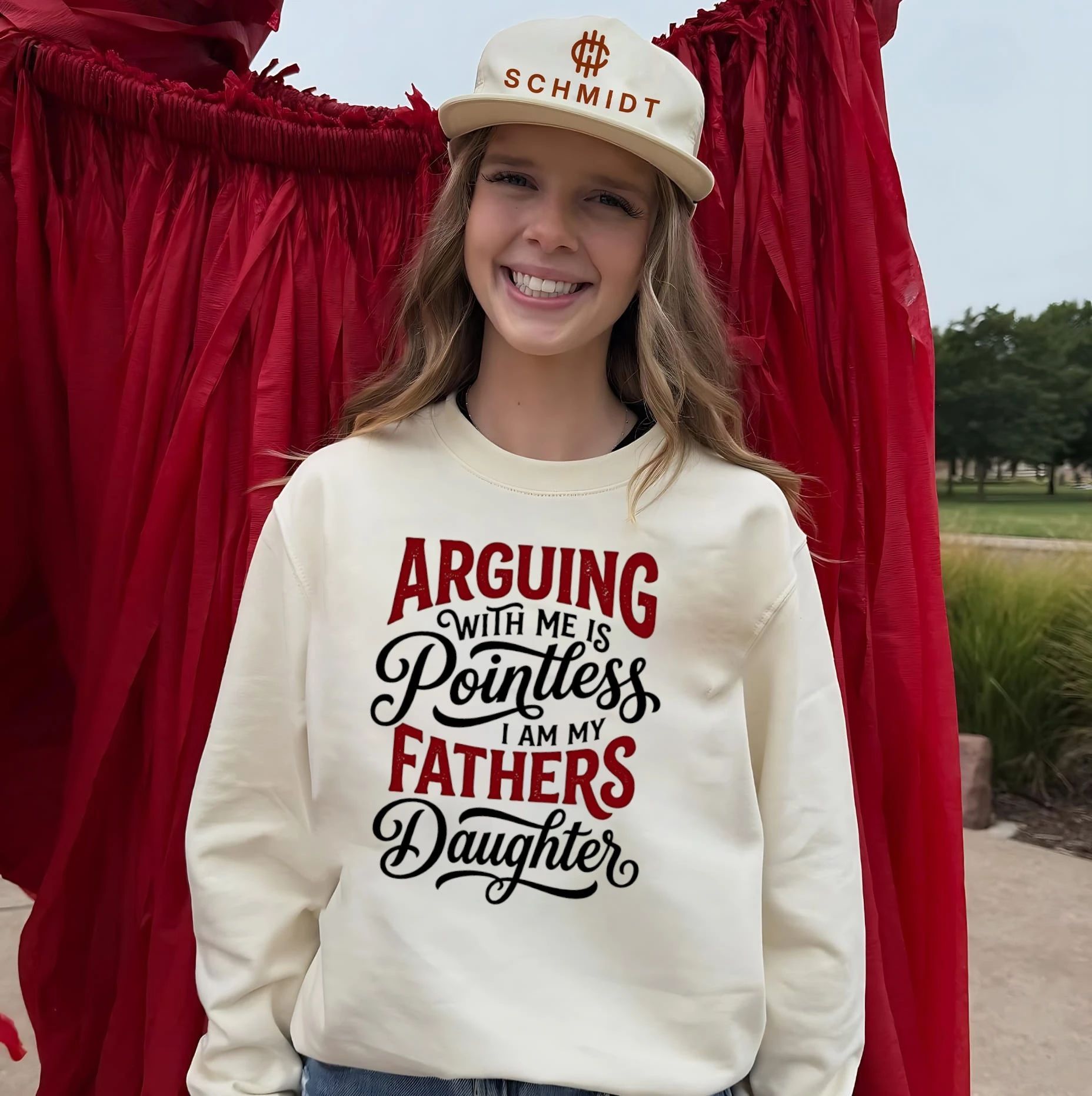 Arguing with me is pointless I am my fathers daughter shirt