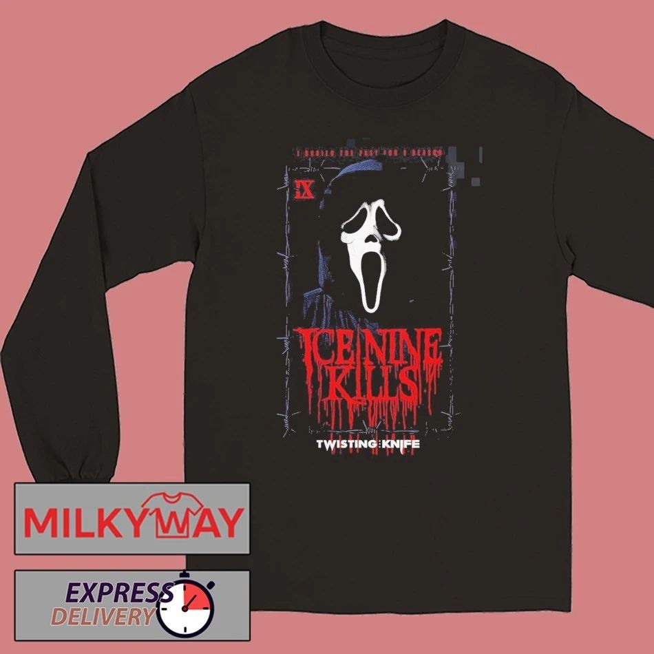 Ice Nine Kills X Scream 7 Ghost Face Twisting The Knife Portrait I Buried The Past For A Reason Hot Topic Exclusive T-Shirt