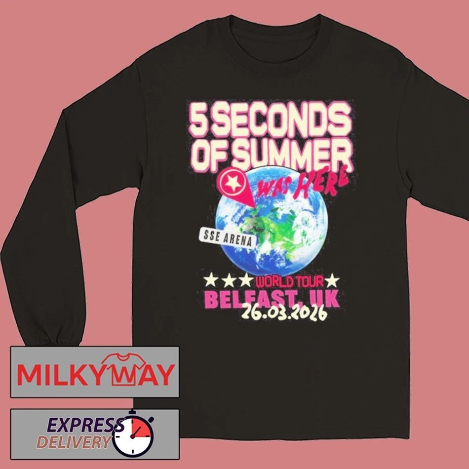 5 Seconds Of Summer World Tour Belfast, UK 26.03.2026 shirt