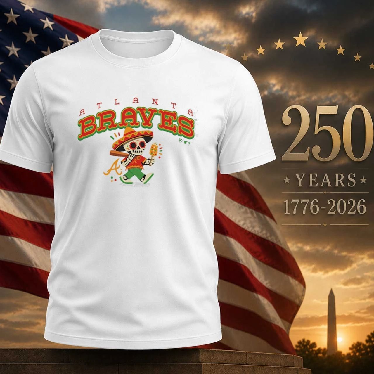 Atlanta Braves Levelwear White Sugar Skull Player Relay Shirt