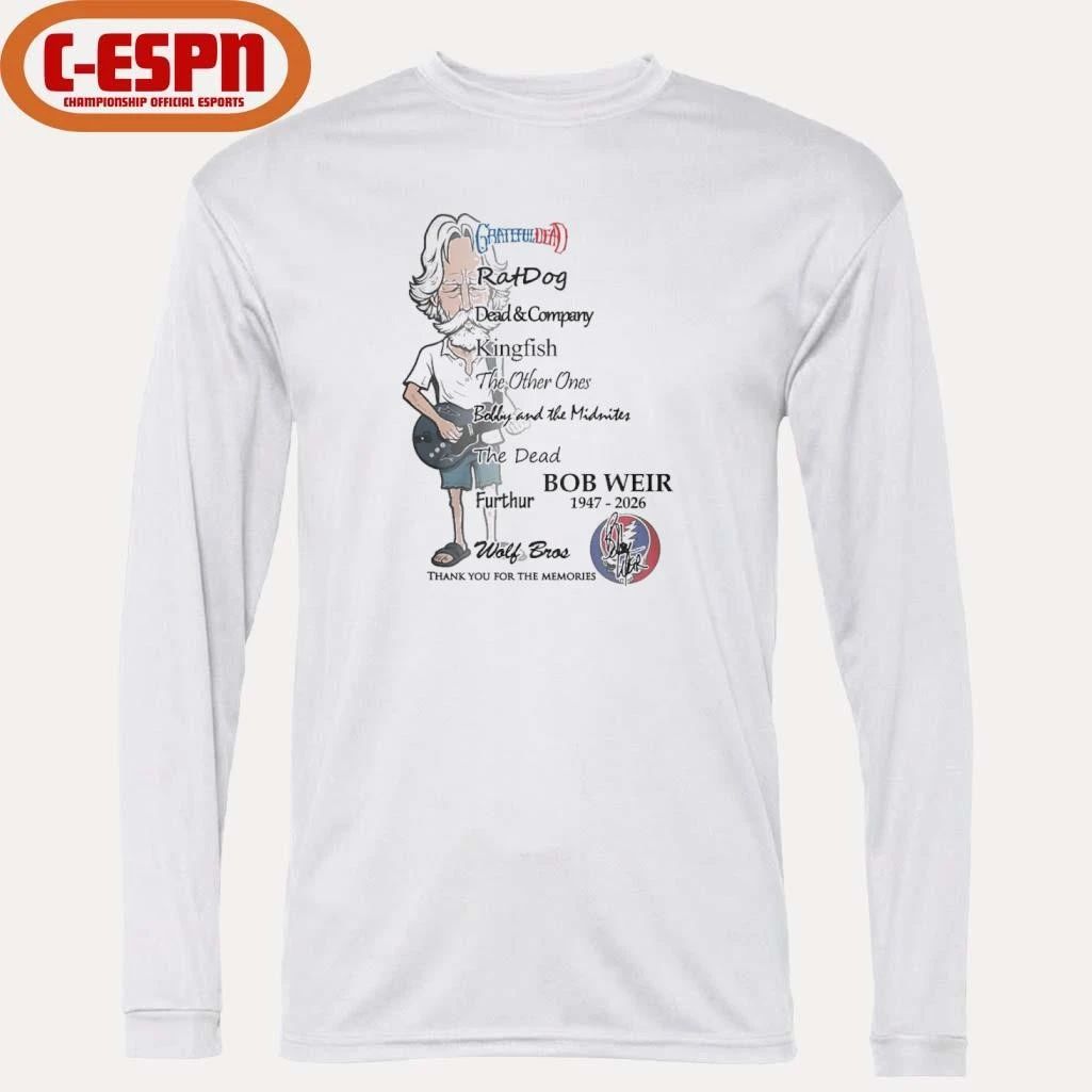 Bobby Weir 1947-2026 Grateful Dead Wolf Bros Shirt