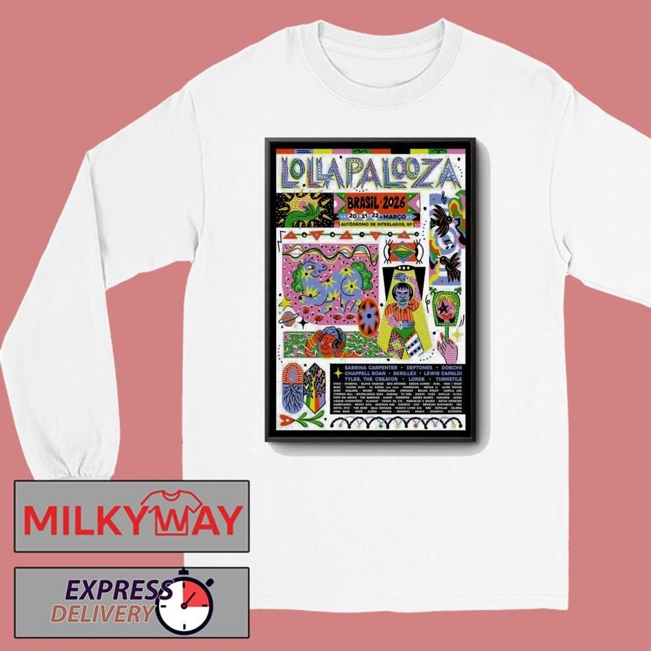 POSTER São Paulo Brazil Lollapalooza Mar 22 2026 shirt
