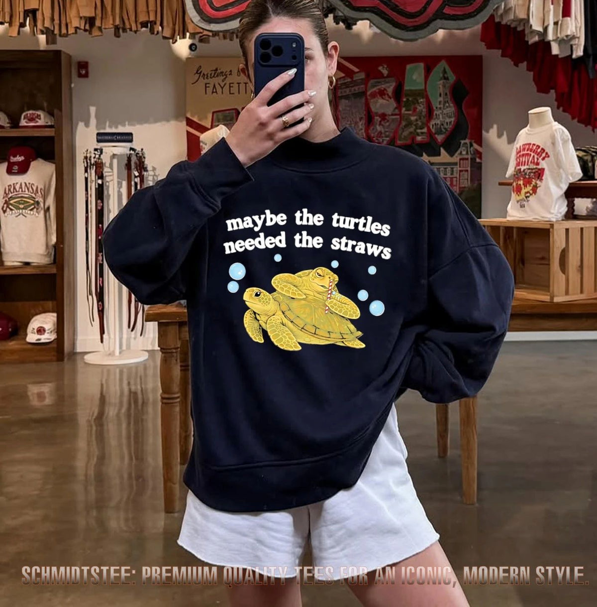 Maybe the turtles needed the straws illustration shirt