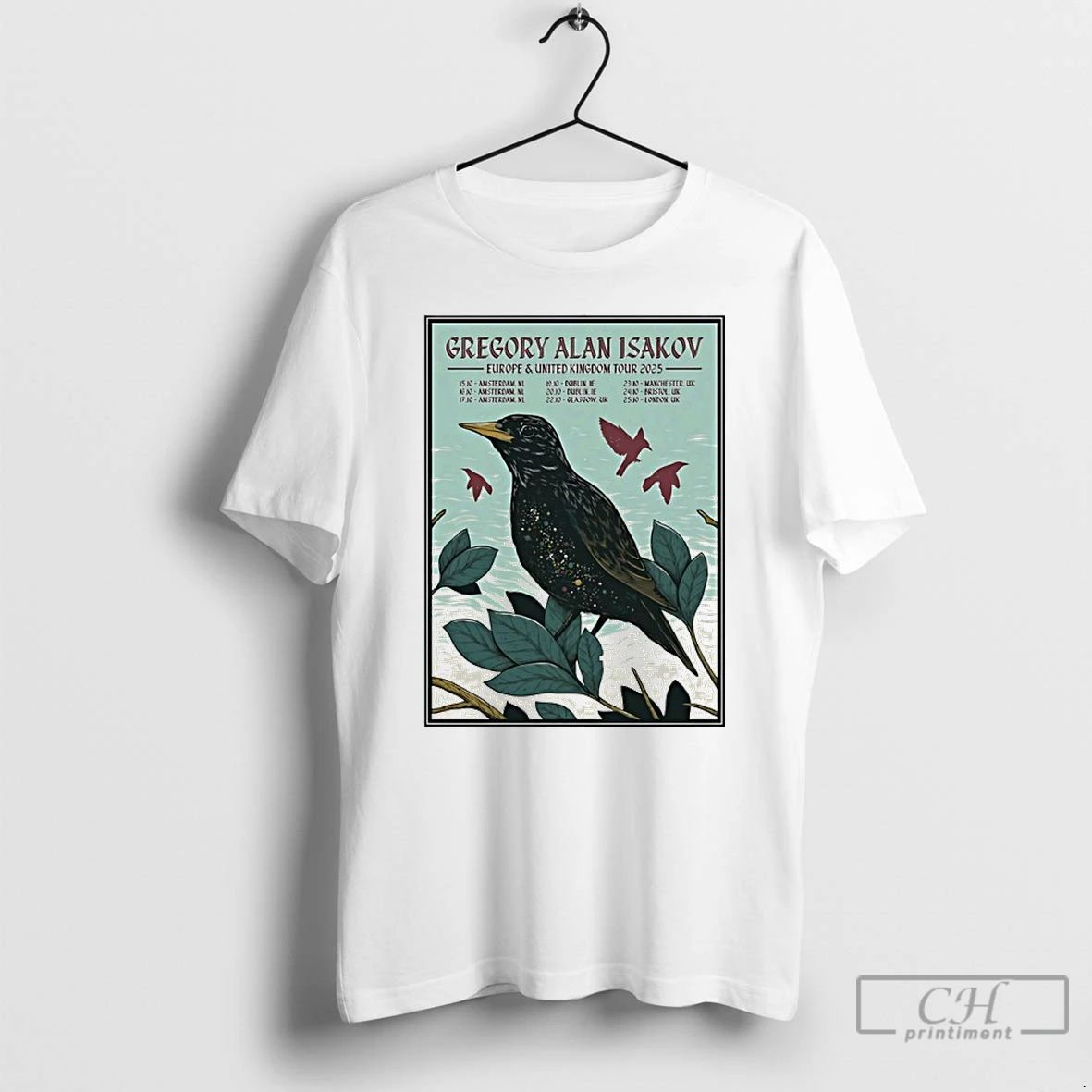 Classic Gregory Alan Isakov 2025 Europe And United Kingdom Tour T Shirts