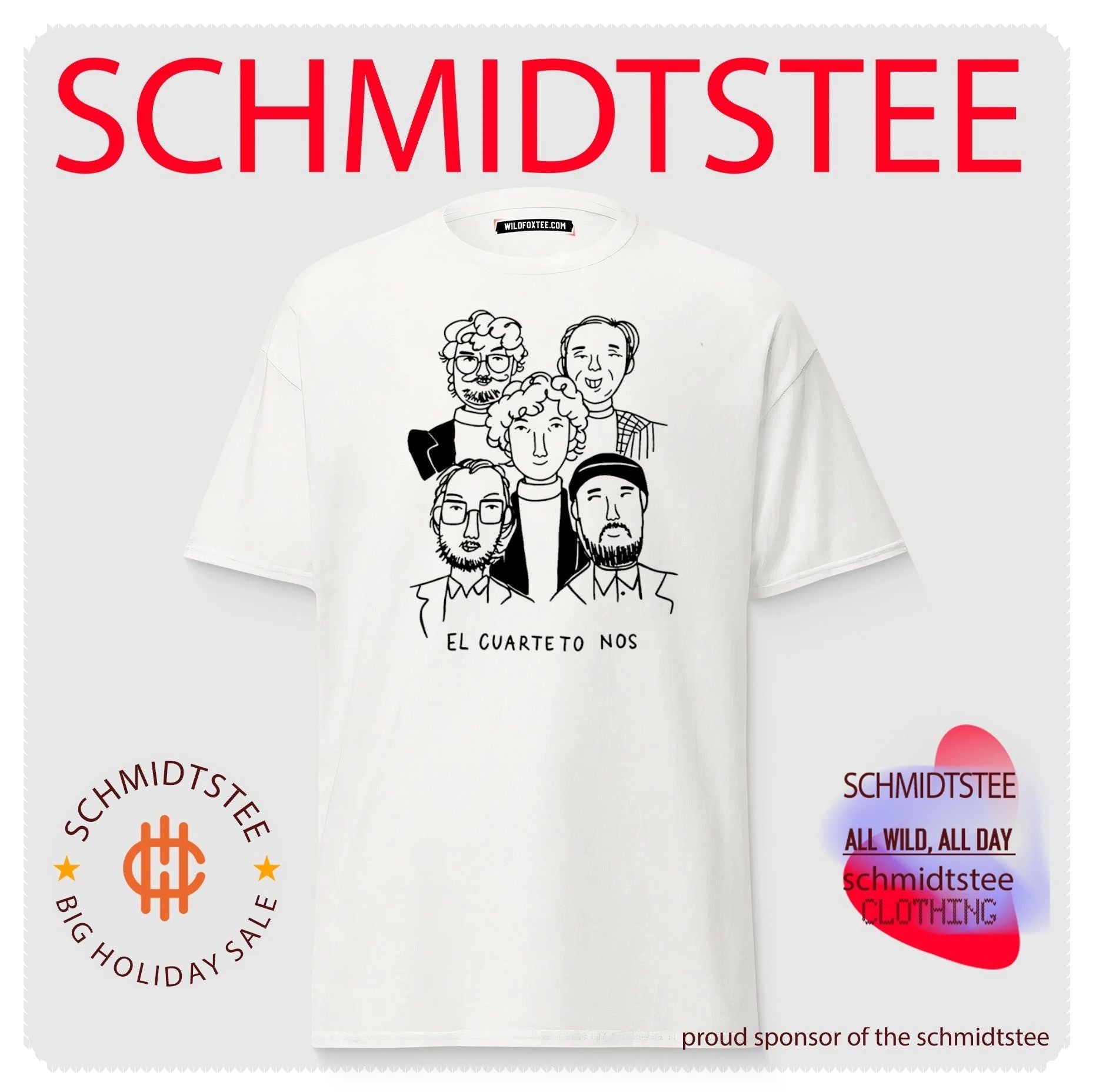 El Cuarteto de Nos Uruguay members doodle shirt