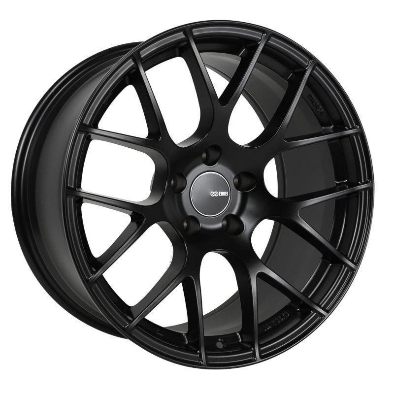 Enkei Raijin 18×8.5 50mm Offset 5×114.3 Bolt Pattern 72.6 Bore Diameter Matte Black Wheel
