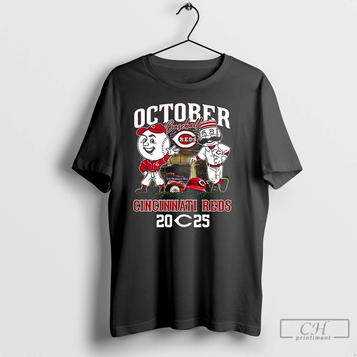 Classic Cincinnati Reds Baseball October 2025 Mr Red And Mr Redlegs Mascot T Shirts