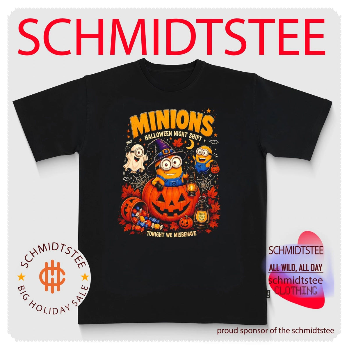Minions Halloween Night Shift Bello After Dark Tonight We Misbehave shirt