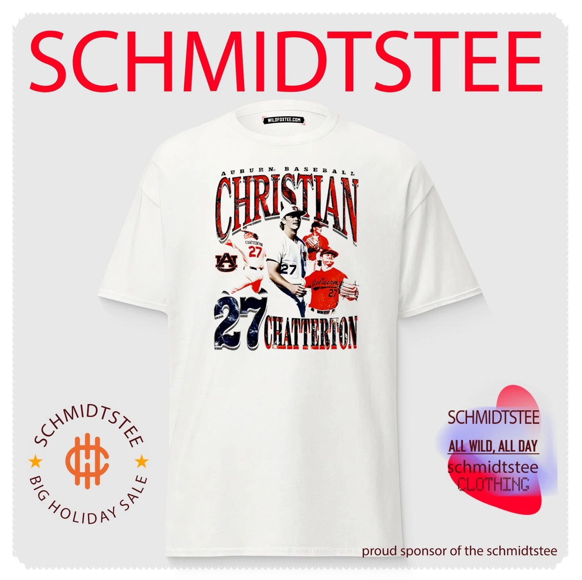 Auburn Baseball Christian Chatterton number 27 shirt