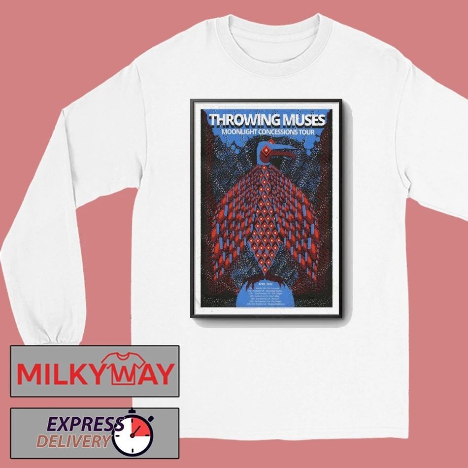Poster Throwing Muses April 2026 Tour Moonlight Concessions shirt