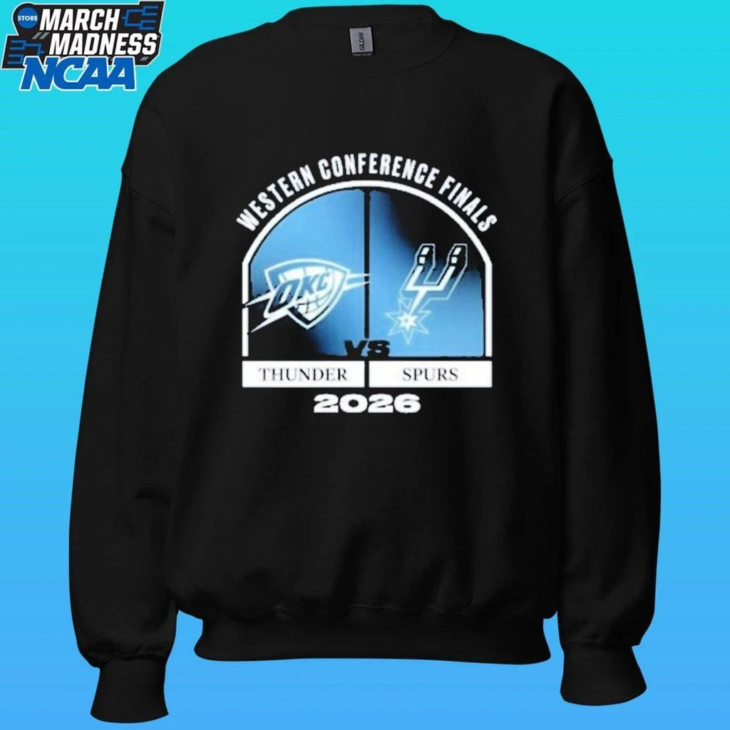 Okc Thunder Vs San Antonio Spurs Iog 2026 Nba Western Conference Finals Match Up Shirt