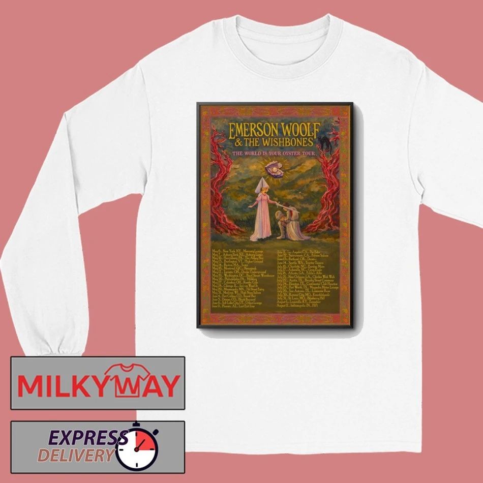 Emerson Woolf And The Wishbones The World Is Your Oyster Tour 2026 Poster shirt
