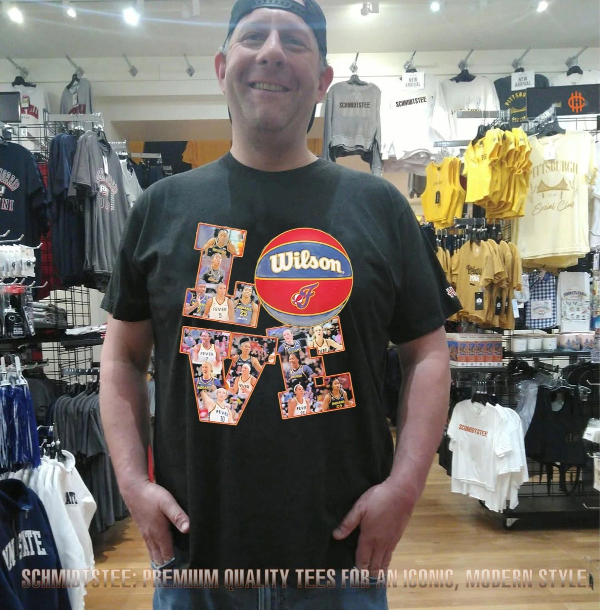 Indiana Fever LOVE with Wilson basketball graphic shirt