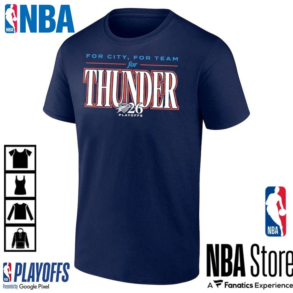 For City. For Team. For Thunder 2026 Playoffs Shirt OKC Thunder Round 2, Game 2