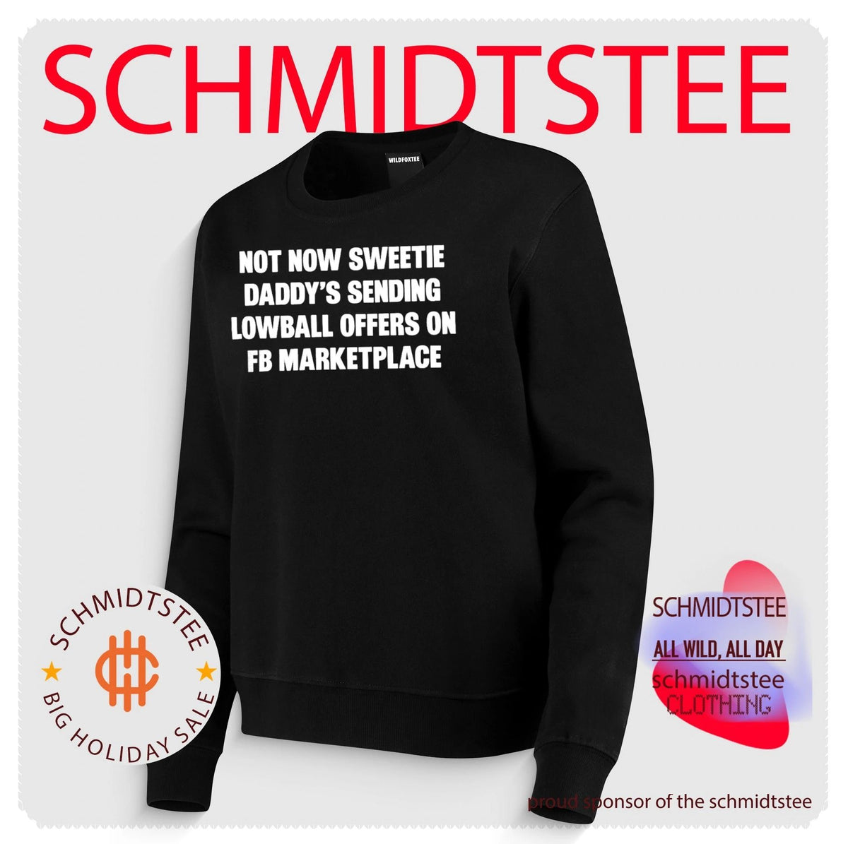 Not now sweetie daddy’s sending lowball offers on fb marketplace shirt