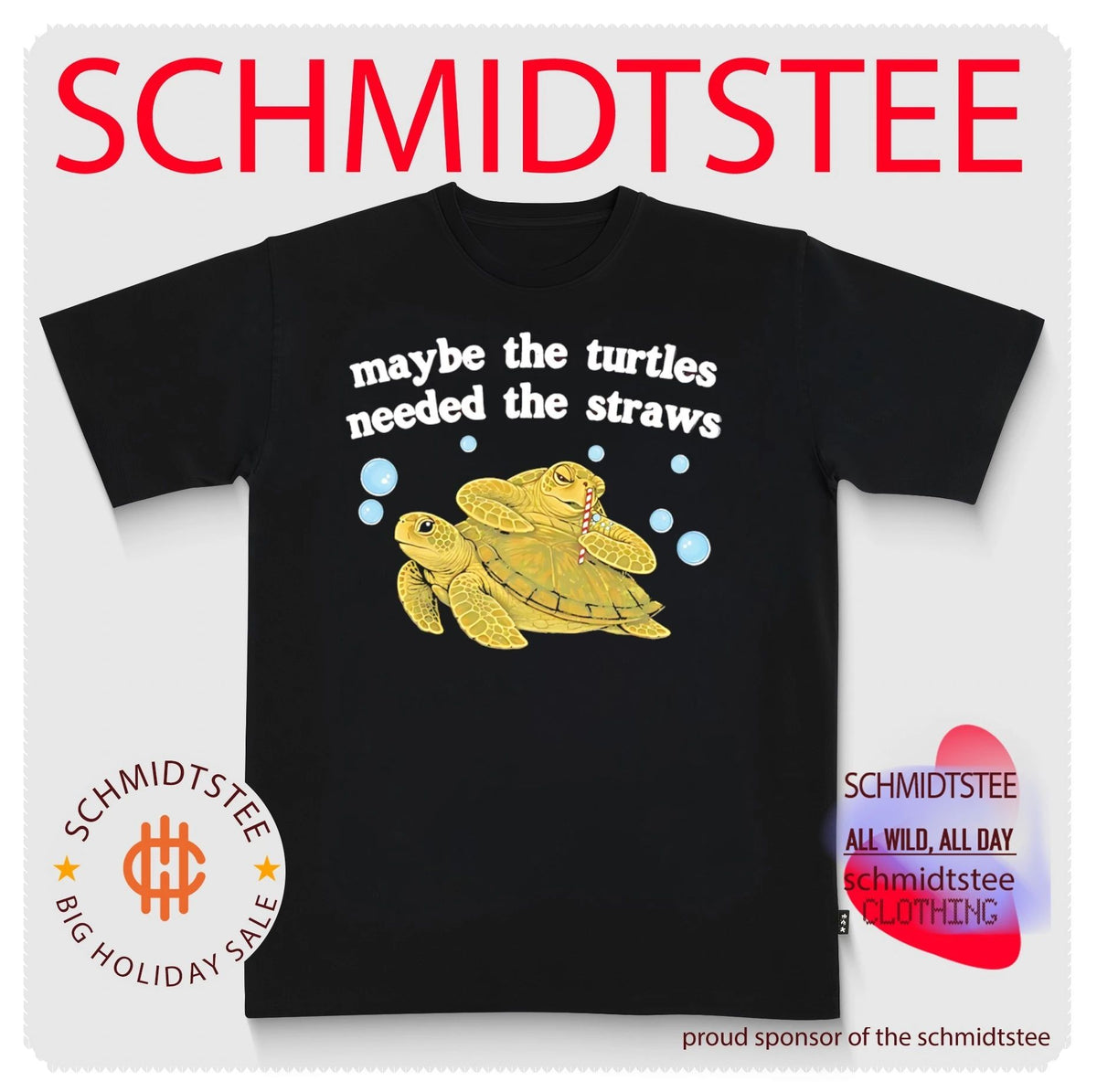 Maybe the turtles needed the straws illustration shirt