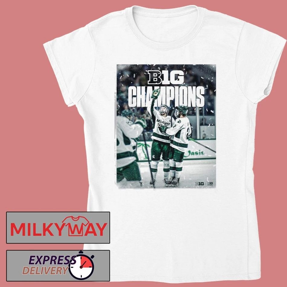 Back To Back To Back Michigan State Spartans Ice Hockey 2026 B1G Men’s Hockey Regular Season Champs T-Shirt