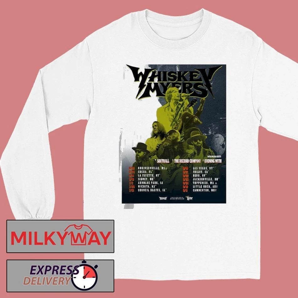 Whiskey Myers Southern Hospitality Tour 2026 North America Summer Schedule Dates Two Sided T-Shirt