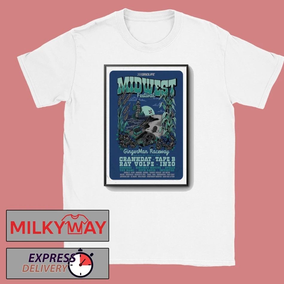 GRIDLIFE Midwest Festival Gingerman Raceway June 12-14 2026 Poster shirt