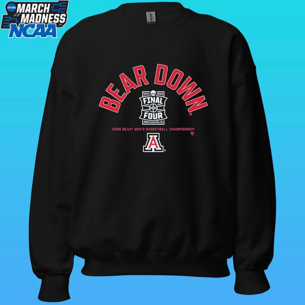 Arizona Wildcats Mbb Bear Down 2026 Final Four Shirt