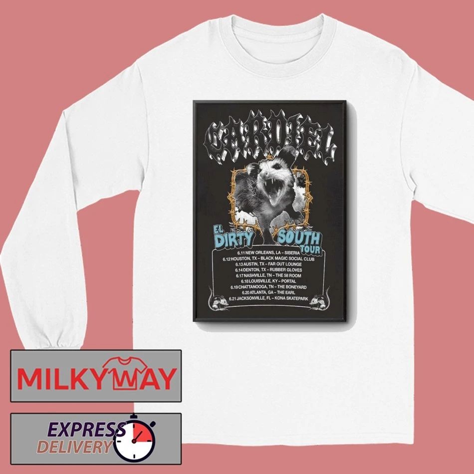Cardiel El Dirty South Tour 2026 Poster shirt