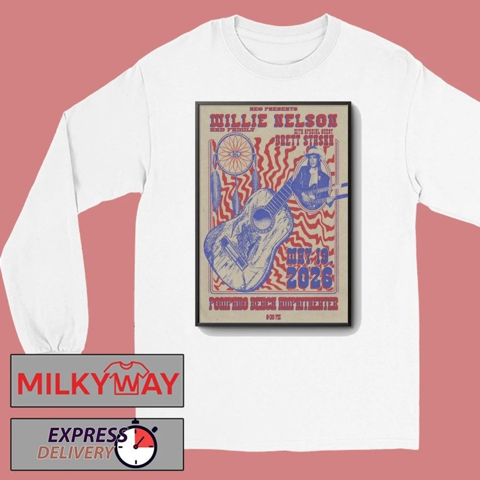 Willie Nelson May 19 2026 Pompano Beach Amphitheater, Pompano Beach FL Poster shirt