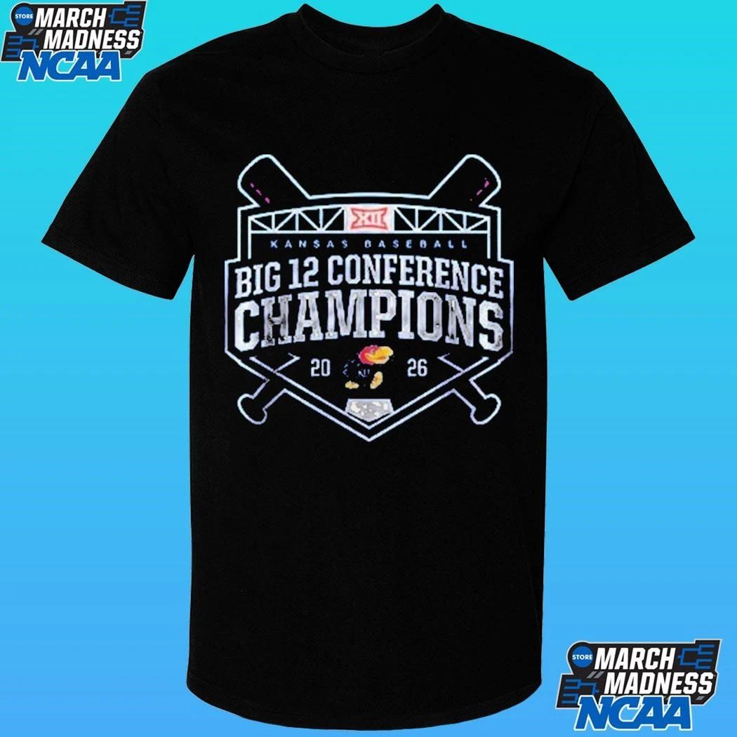 Kansas Baseball Big 12 Conference Champions 2026 Blue Shirt