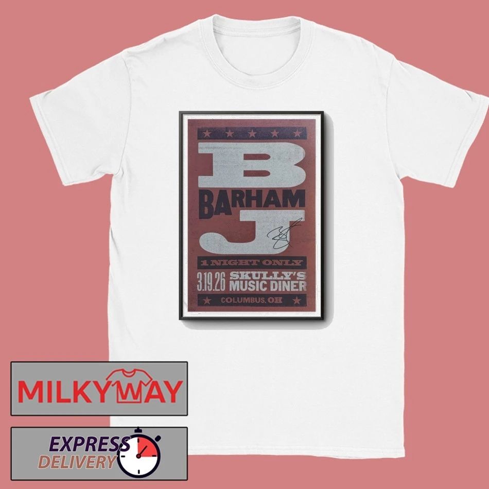 American Aquarium’s BJ Barham A WCBE Happy Hour Concert at Skullys Music Diner Mar 19 2026 Poster shirt