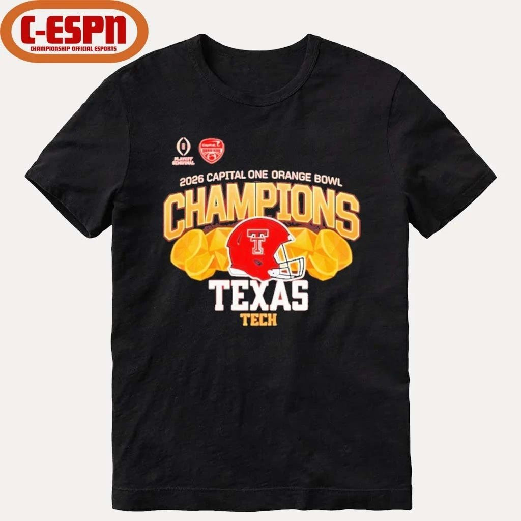 Texas Tech Red Raiders 2026 CFP Orange Bowl Champions shirt