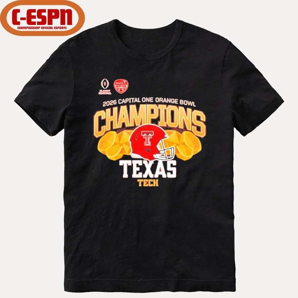 Texas Tech Red Raiders 2026 CFP Orange Bowl Champions shirt