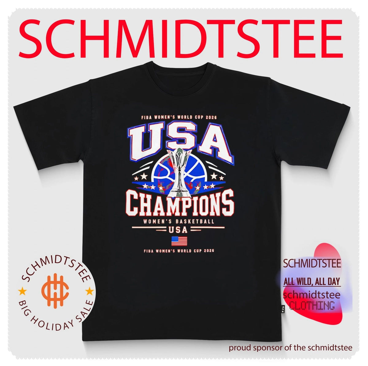 USA FIBA Women’s Basketball World Cup Champions 2026 shirt