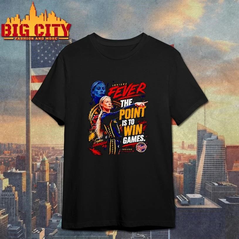 Sophie Cunningham Indiana Fever the point is to win games portrait T Shirt