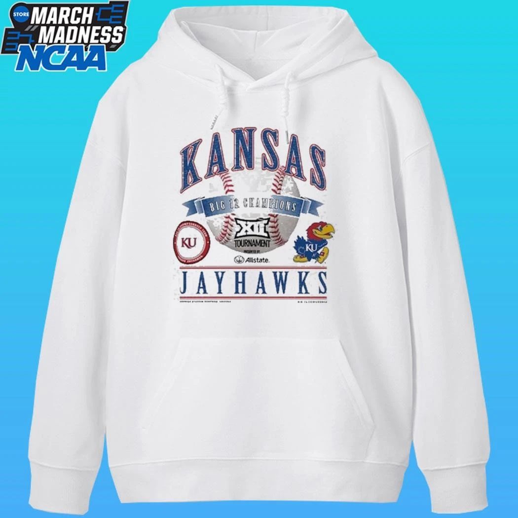 Kansas Jayhawks New Era Male 2026 Big 12 Baseball Tournament Champions Locker Room Shirt