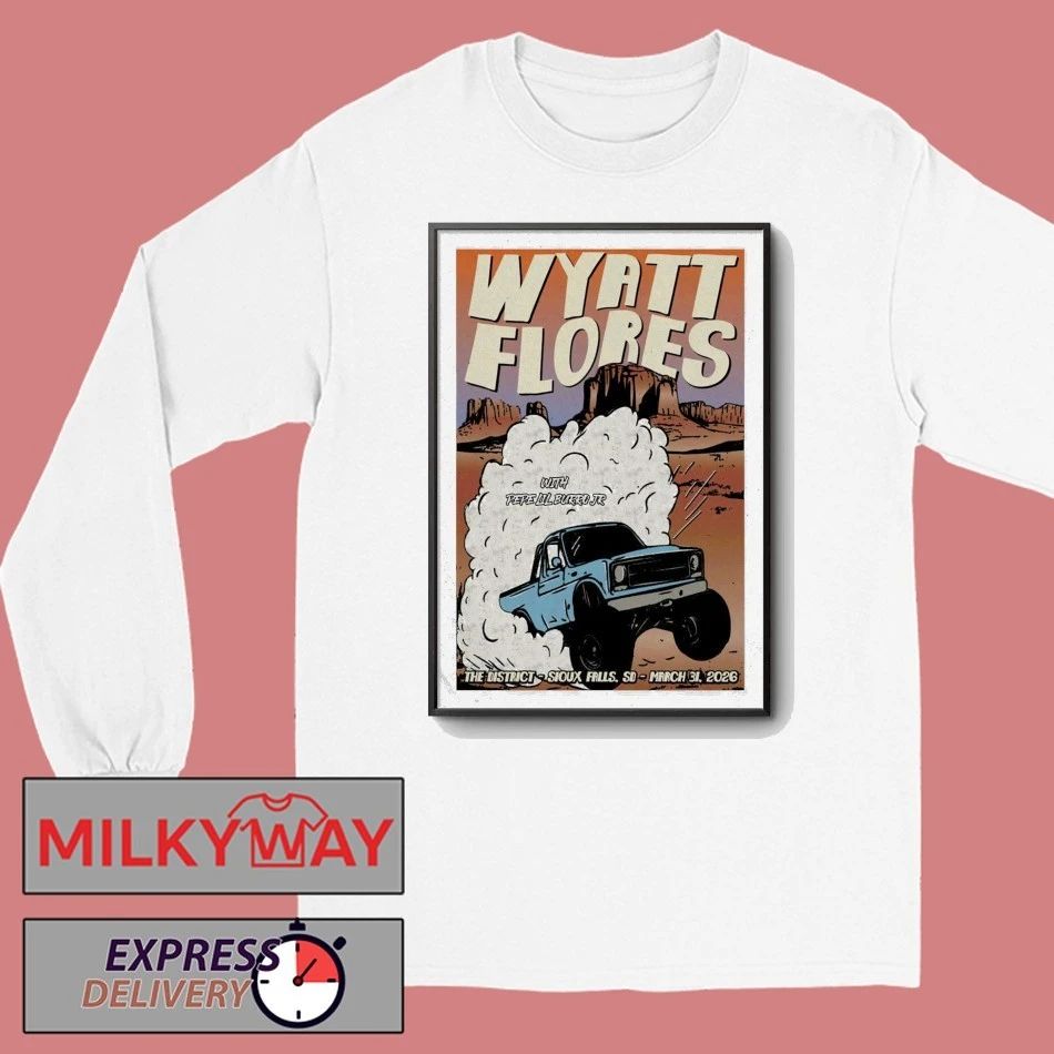 Wyatt Flores 2026 Drive All Night Tour Poster shirt