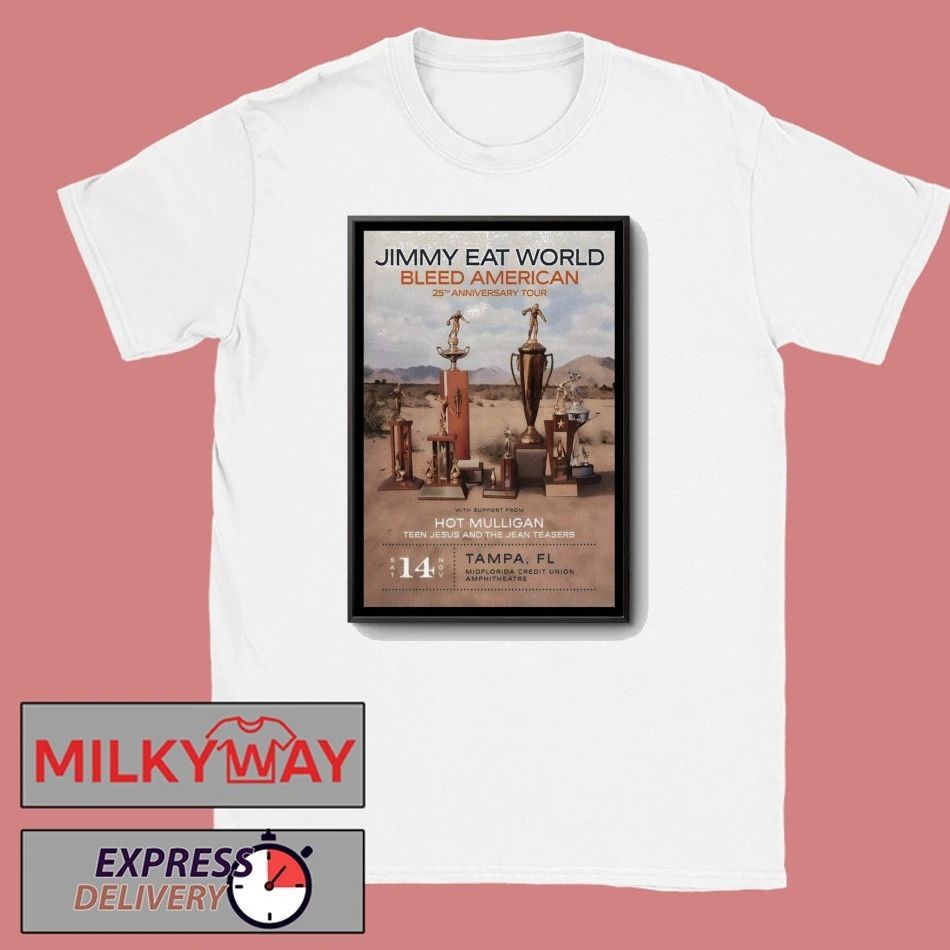 Jimmy Eat World Nov 14 2026 MIDFLORIDA Credit Union Amphitheatre In Tampa FL Poster shirt