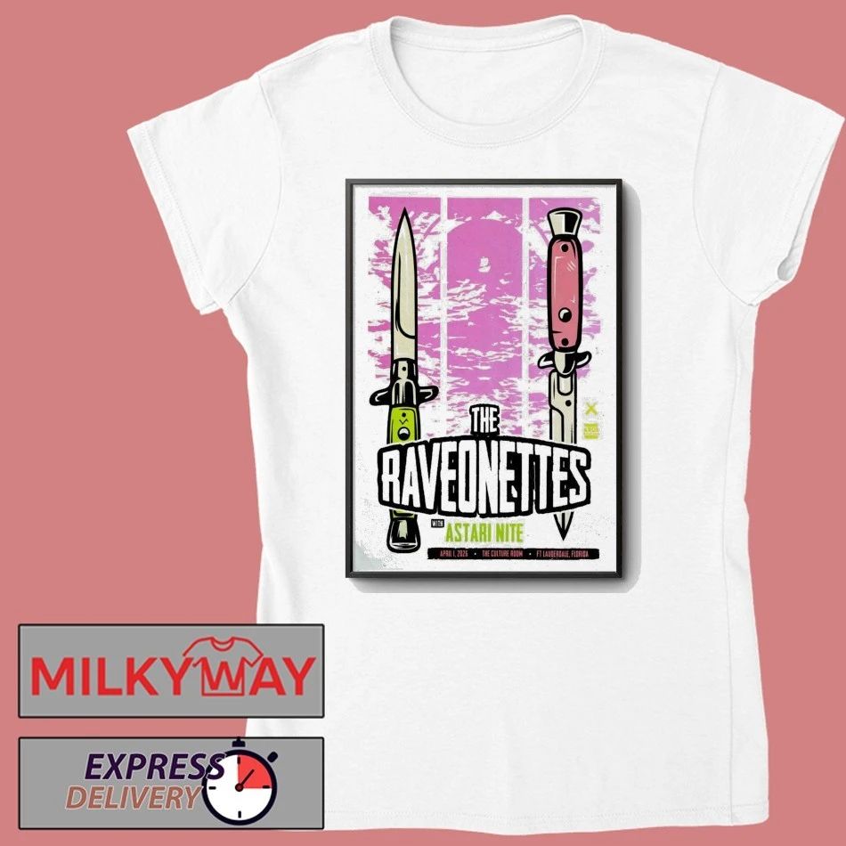 The Raveonettes April 1 2026 In Fort Lauderdale, FL Tour Poster shirt