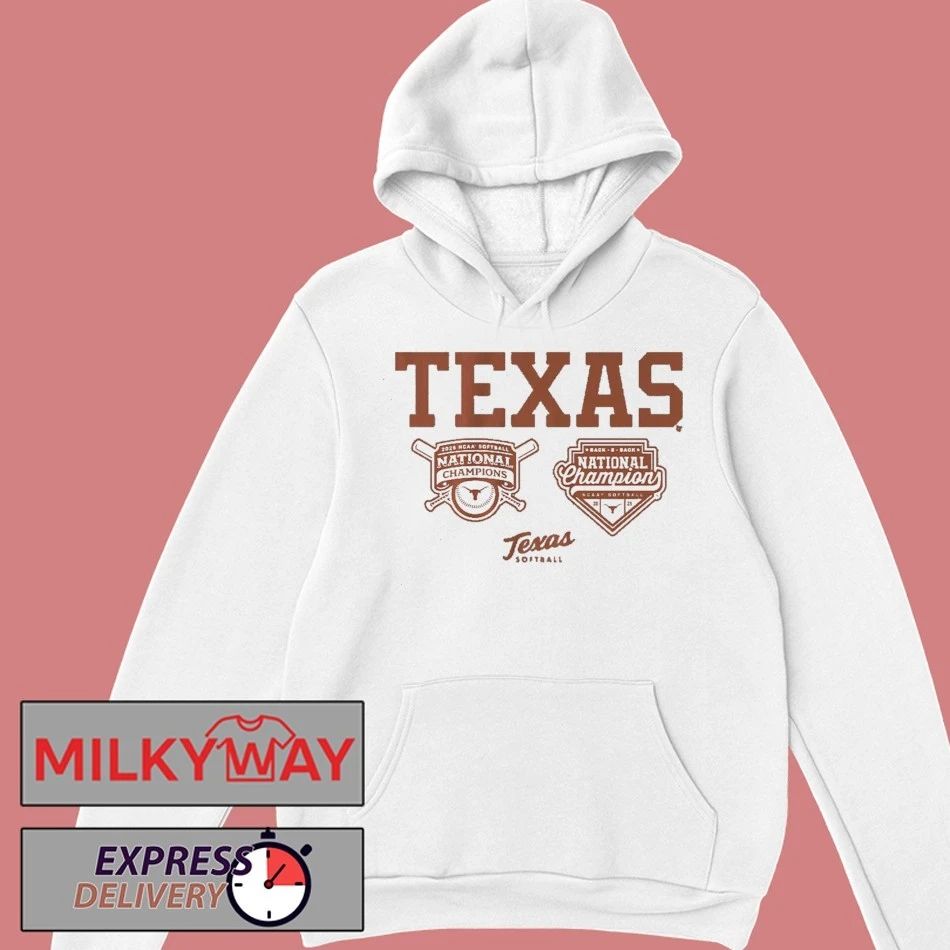 Texas Softball Back-to-Back Champions Logos 2026 Shirt