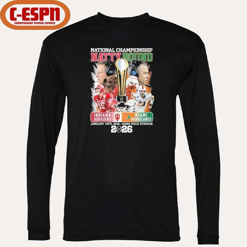 Indiana Vs Miami 2026 National Championship Natty Bound Matchup Shirt