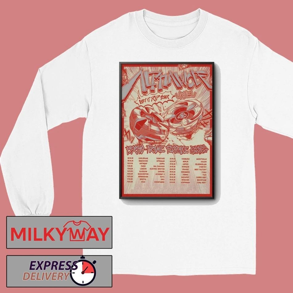 Alpha Wolf Let It RIP EUROPE-UK 2026 Tour Poster shirt