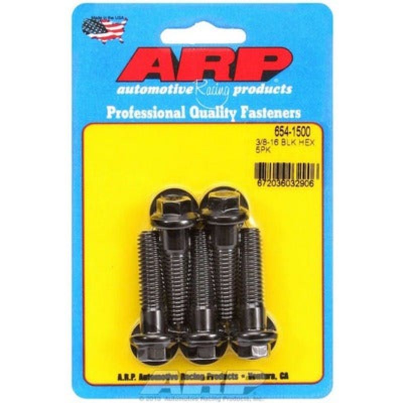 ARP 654-1500 3/8-16 x 1.500 hex 7/16 wrenching black oxide bolts