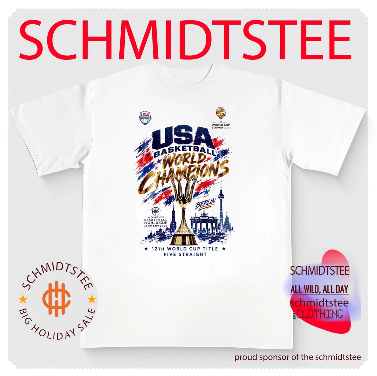 USA Women’s Basketball FIBA World Cup Champions 2026 12th World Cup Title Five Straight shirt