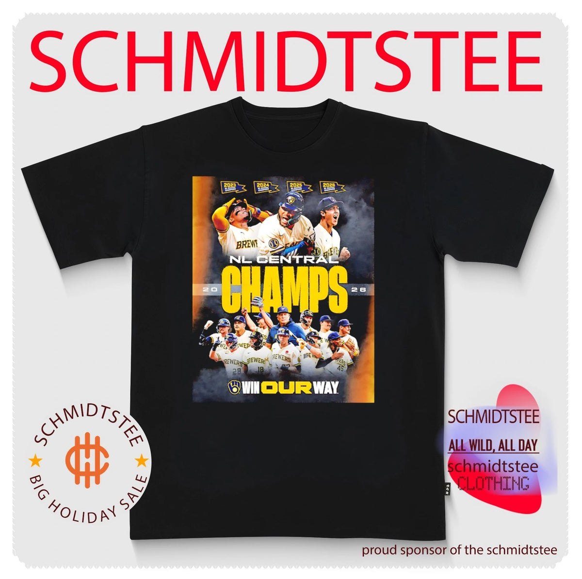 Milwaukee Brewers 2026 NL Central Champs Win Our Way Poster shirt