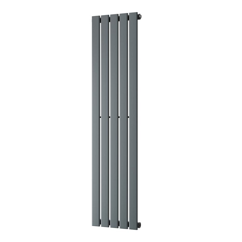 Typhoon – Anthracite Designer Radiator H1400mm x W340mm Single Panel – Feet Included