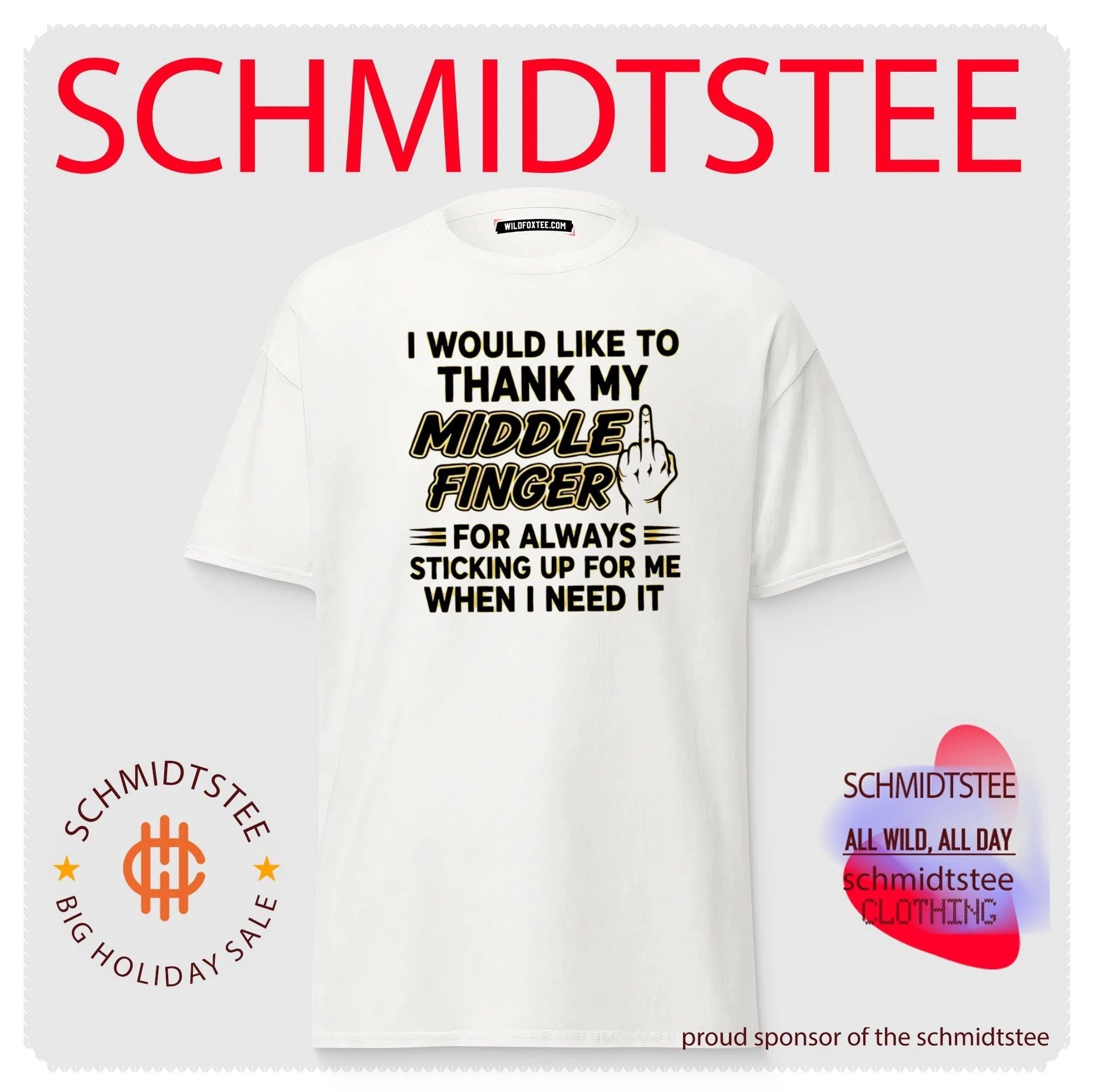 I would like to thank my middle finger for always sticking up for me when i need it shirt