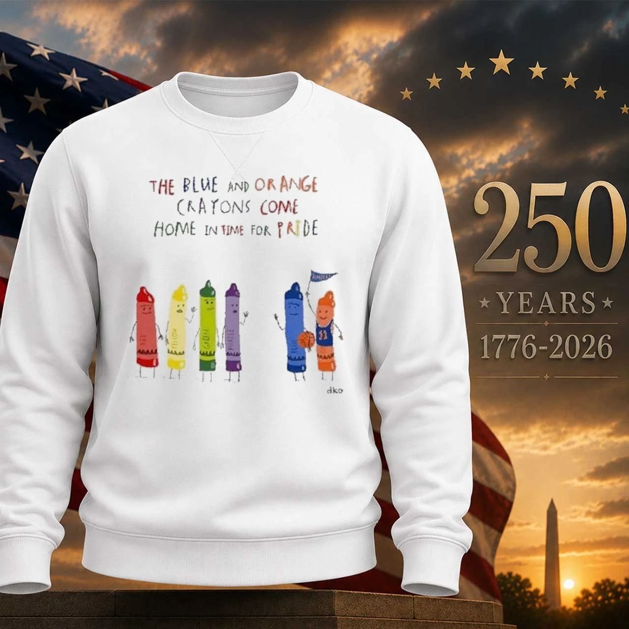 The Blue And Orange Crayons Come Home In Time For Pride Shirt