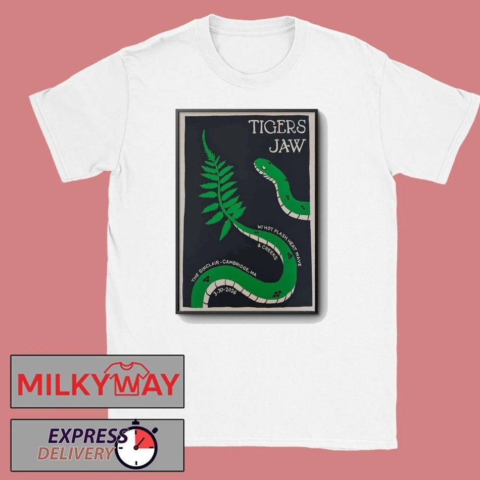 Tigers Jaw Tour Cambridge MA On Mar 30 2026 Poster shirt