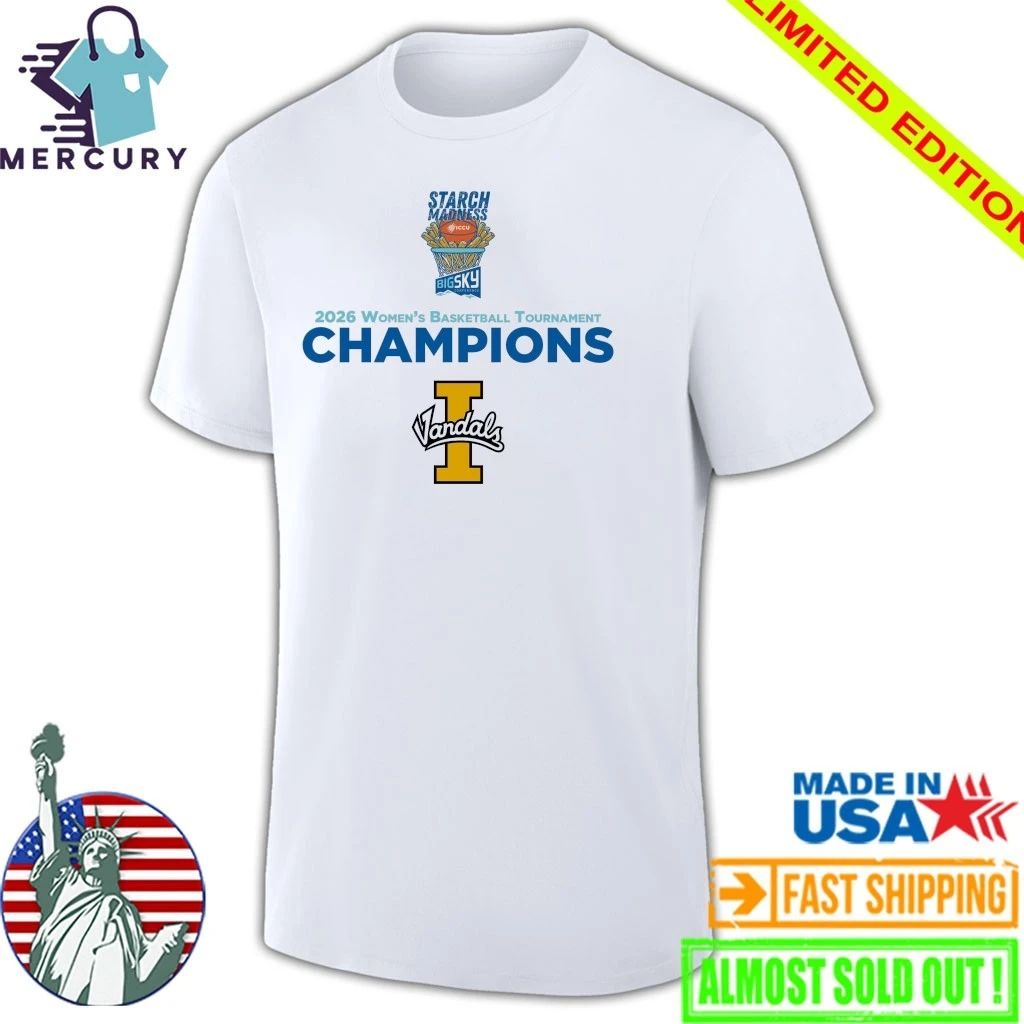 Idaho Vandals 2026 Big Sky Women’s Basketball Tournament Champions Shirt