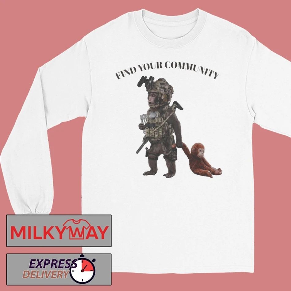 Tactical Punch The Monkey Find Your Community shirt