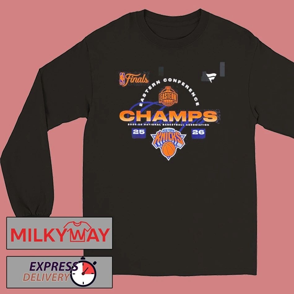 New York Knicks Fanatics 2026 NBA Eastern Conference Champions Roster Two Sided T-Shirt